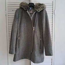 Wolljacke mit Webpelzkapuze