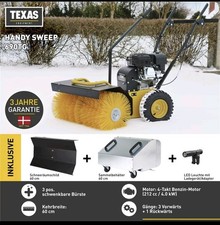 TEXAS Handy Sweep 619TG 3in1 179ccm Kehrmaschine Benzin mit Schneeschild 60cm