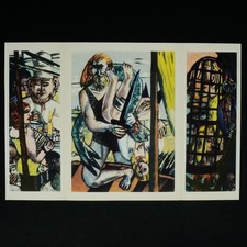 Original Offset-Lithografie Max Beckmann Perseus Triptychon 1947 48x32 cm P.MIN