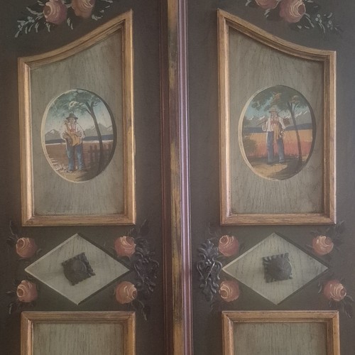 Antiker holzschrank bemalt 2 - holzschrank, bemalt,