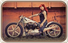 Blechschild 12x18 cm Motorrad