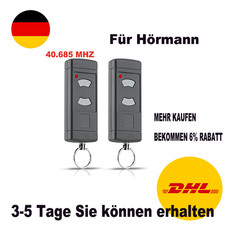 2 Stk Handsender für Hörmann Fernbedienung HSE2/HS2/HSM2/HSE4 40MHz Graue Tasten