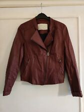 Hochwertige Kunstleder - Jacke von TAIFUN, Gr. 36 in weinrot