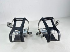 ROTO Italy vintage Stahl Pedale 70th Eroica Rennrad Haken RIemchen