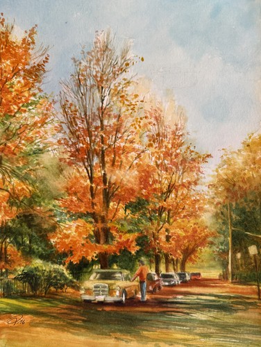Aquarellbild original 32x24 - original,