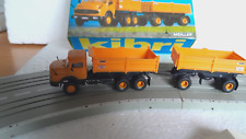 KIBRI   LKW 1:87  MB  Langhauber  Pritschenkipper mit Anhänger  gebauter Bausatz
