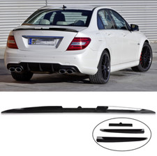 Schwarz Glanz Heckspoiler Heck Spoilerlippe für Mercedes BENZ C Klasse W204