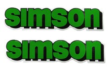 2x Aufkleber Schriftzug grün