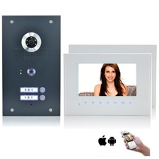 MATHFEL 2 Draht BUS Fingerprint Video Türsprechanlage 7″ Monitor WLAN Optional