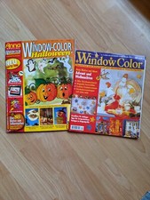 2 Hefte Window Color Weihnachten und Halloween mit Vorlagen