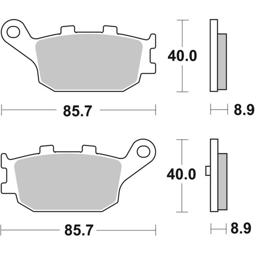 Sbs 158ct scooterbremsbeläge - 158ct,