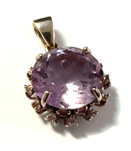 Runder amethystanhänger - runder,