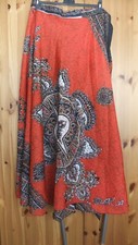 Wickelrock,Sommerrock,BohoMaxirock,Strandrock,bodenlang,VINTAGE,Einheitsgröße