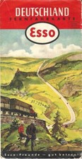 1952 ESSO Road Map GERMANY