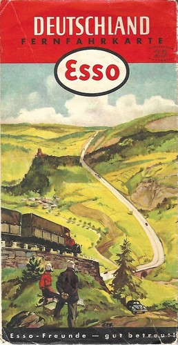 1952 esso road - map, germany