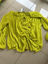 Zara plissee bluse limetten - plissee,