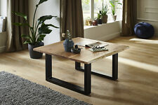 Couchtisch Beistelltisch 80 x 80 cm Natur Schwarz  B-WARE 41351