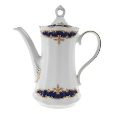 Kaffeekanne 1,2 L Retsch Wunsiedel Kobalt mit Goldbordüre