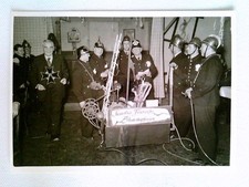 Feuerwehr, Karneval, Fastnacht, Gruppenbild, Foto AK, ungelaufen, ca. 1960
