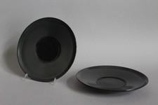 Rosenthal Variation Porcelaine Noire 2 Untertassen für Suppe 16cm Tapio Wirkkala