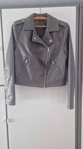 Graue jacke lederoptik - graue,