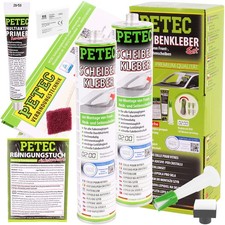 PETEC SCHEIBENKLEBER-SET inkl. 2x 310mL KARTUSCHE KLEBER FRONT & HECKSCHEIBE KFZ