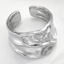 Damenring Silber breit offen