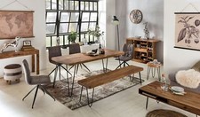 FineBuy Couchtisch Massivholz