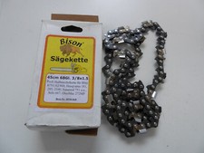 Bison Sägekette 45 cm 68Gl. 3/8 x 1.5 Profi-Halbmeißelkette für Blitz, Solo usw.