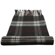 TigerTie Designer Schal in anthrazit grau rot creme kariert - Stoff Cashmink