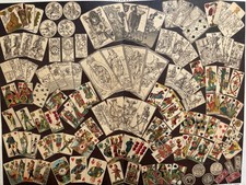 antike Grafik Varia: Spielkarten, Skat, Tarot, u.v.a. - Chromolithografie 1905