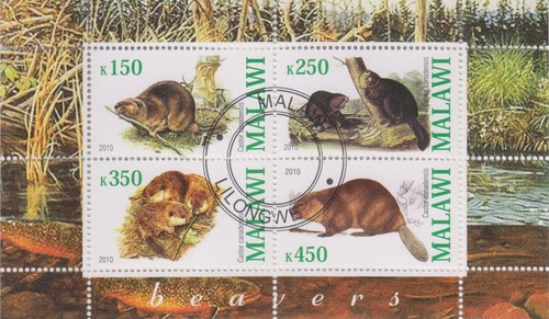 Wildtiere malawi gestempelt - malawi,
