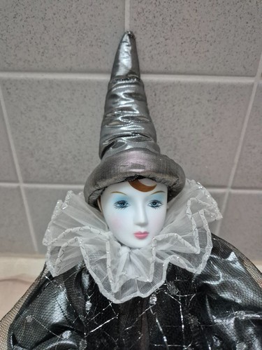 Puppe harlekin silber - -,