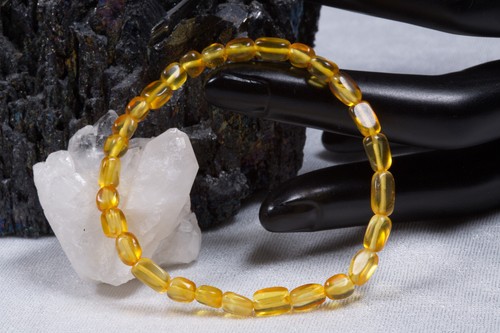 Goldener bernstein armband - goldener,