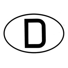 Aufkleber D-Schild groß