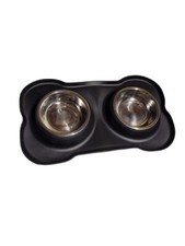 Doppel Hundenapf Silikon Unterlage Hund Katze Fressnapf Futter Bar Napf Station