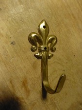 Großer Zierhaken Messing Lilie  ca. 75mm