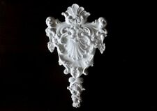 Gips Ornament 28x13,5 cm Verzierung,Relief Stuckgips Dekoration  Wanddekoration