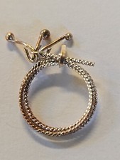 Sterling Silber ~ LASSOSEIL Charm ~ Copper Wash ~ Western geflochten aufgerollt ~ Vintage.