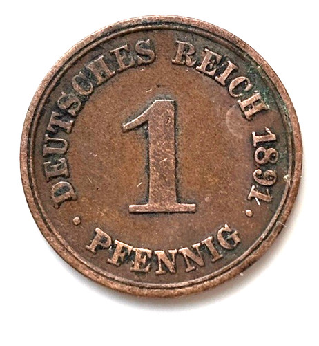 Pfennig 1891 deutsches - pfennig,
