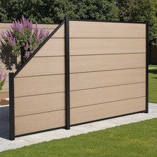 WPC Sichtschutzzaun Sand XL