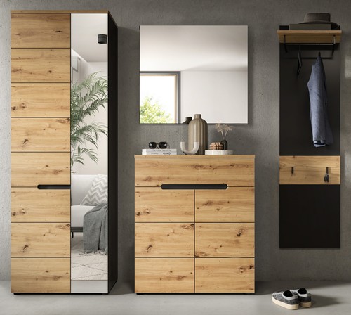 Garderobe komplett set eiche - garderobe,