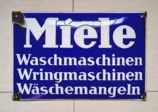 altes Emailschild Miele