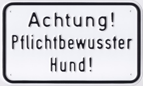 Alu schild achtung - ★,