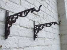 Verzierte Konsolen,Regalträger, 2 Stück (2er-Set)Wandregal,Wandhaken, Gusseisen