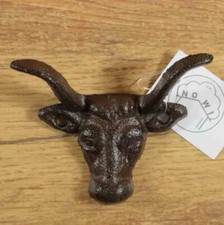 Garderobenhaken Büffel Gusseisen Kleiderhaken Wandhaken Schlüsselhaken HK3102