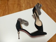 Dame Lederpumps mit Schnall deko, Groesse: 36, NEU&Ungetragen