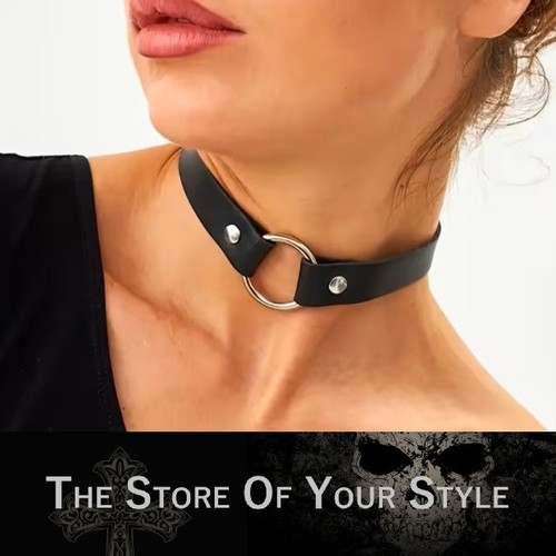 Halsband choker ring pu - choker,