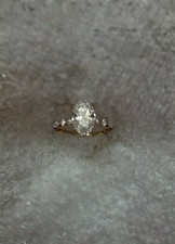 Oval Schnitt Diamant Verlobung Ring 18K Gelbgold