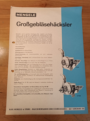 Prospekt mengele - prospekt,